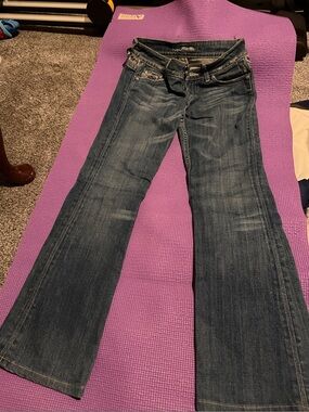 Miss Me Blue Flare Jeans with Embellished Back Pockets